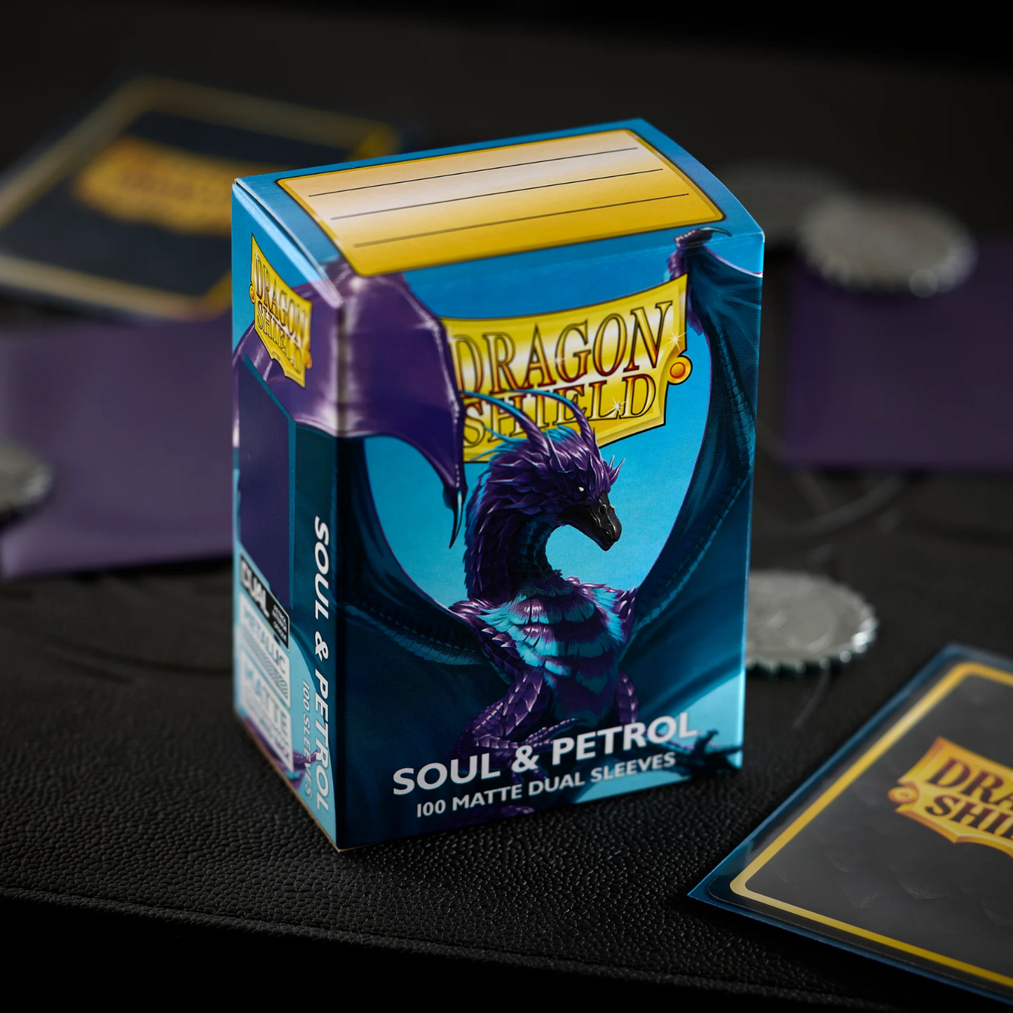 Dragon Shield: Soul / Petrol Matte Dual Standard Sleeves - 100 Sleeves