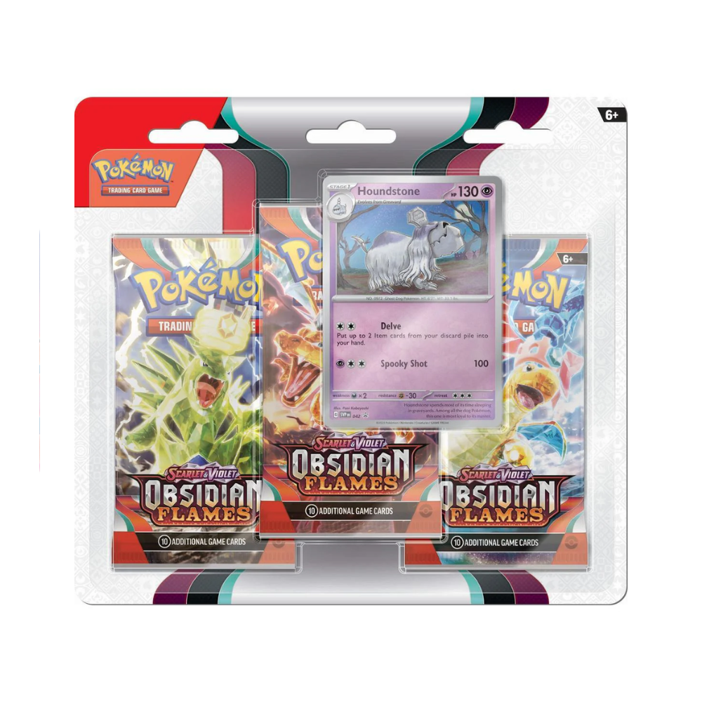 Pokémon: Scarlet & Violet Obsidian Flames 3-pack Blister - ONE AT RANDOM