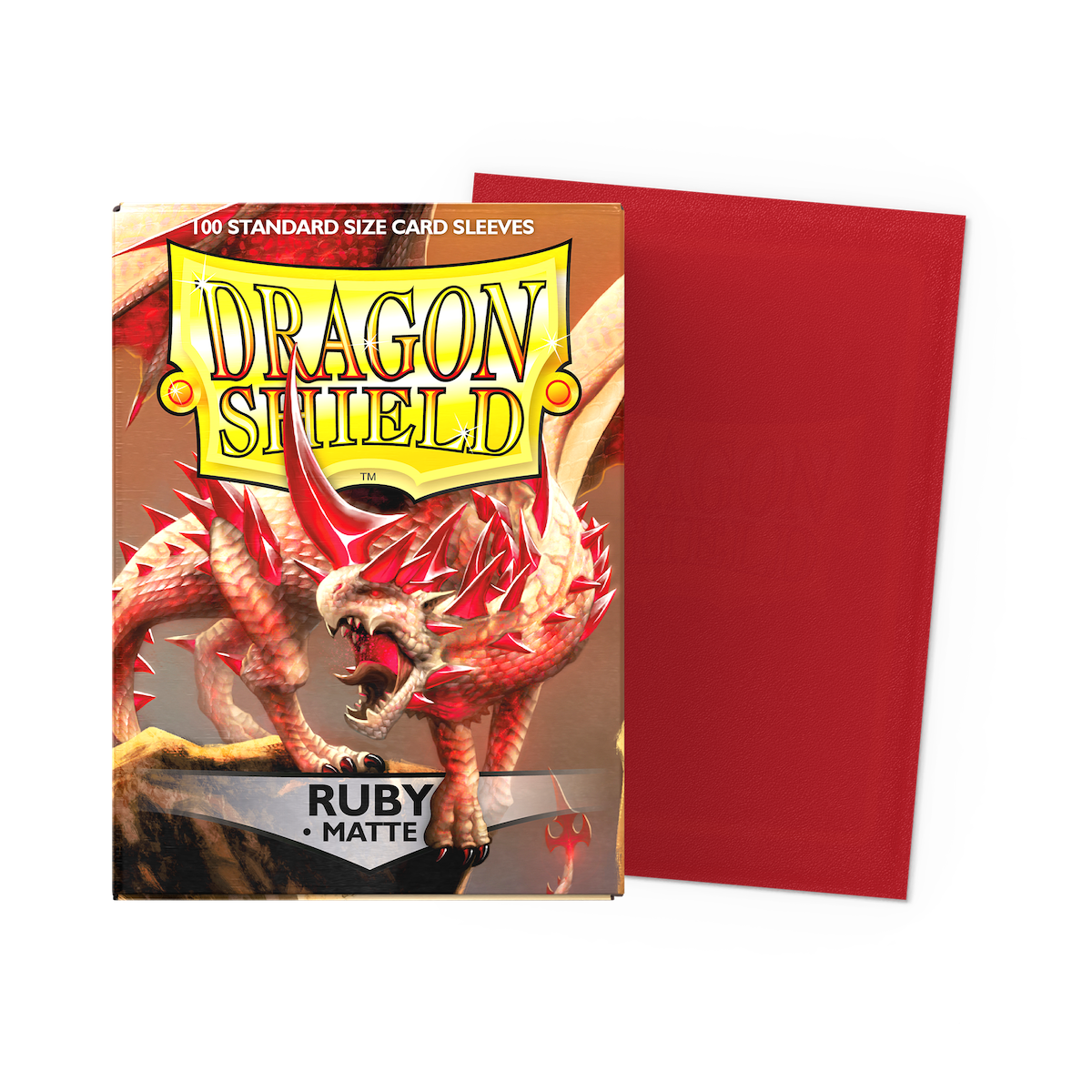 Dragon Shield Ruby Matte - 100 Standard Size Card Sleeves