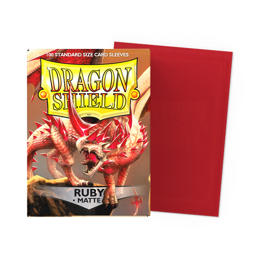 Dragon Shield Ruby Matte - 100 Standard Size Card Sleeves