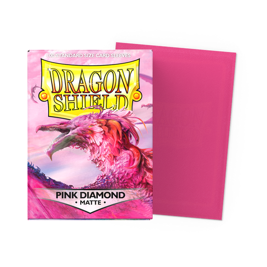 Dragon Shield Pink Diamond Matte - 100 Standard Size Card Sleeves